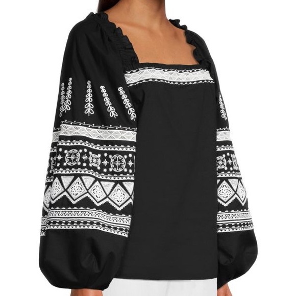 Kobi Halperin Women's Wendi Embroidered Peasant Blouse - Picture 6 of 9